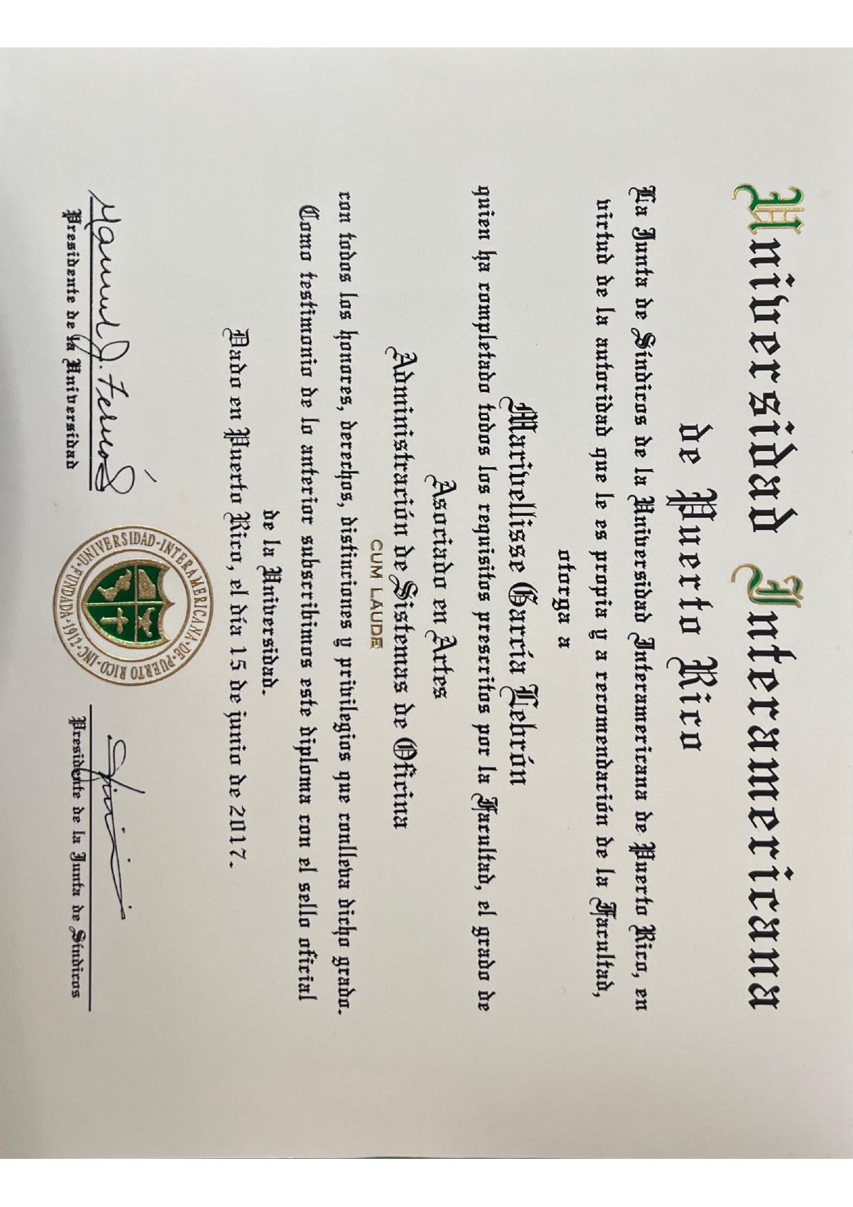 Business Administration diploma